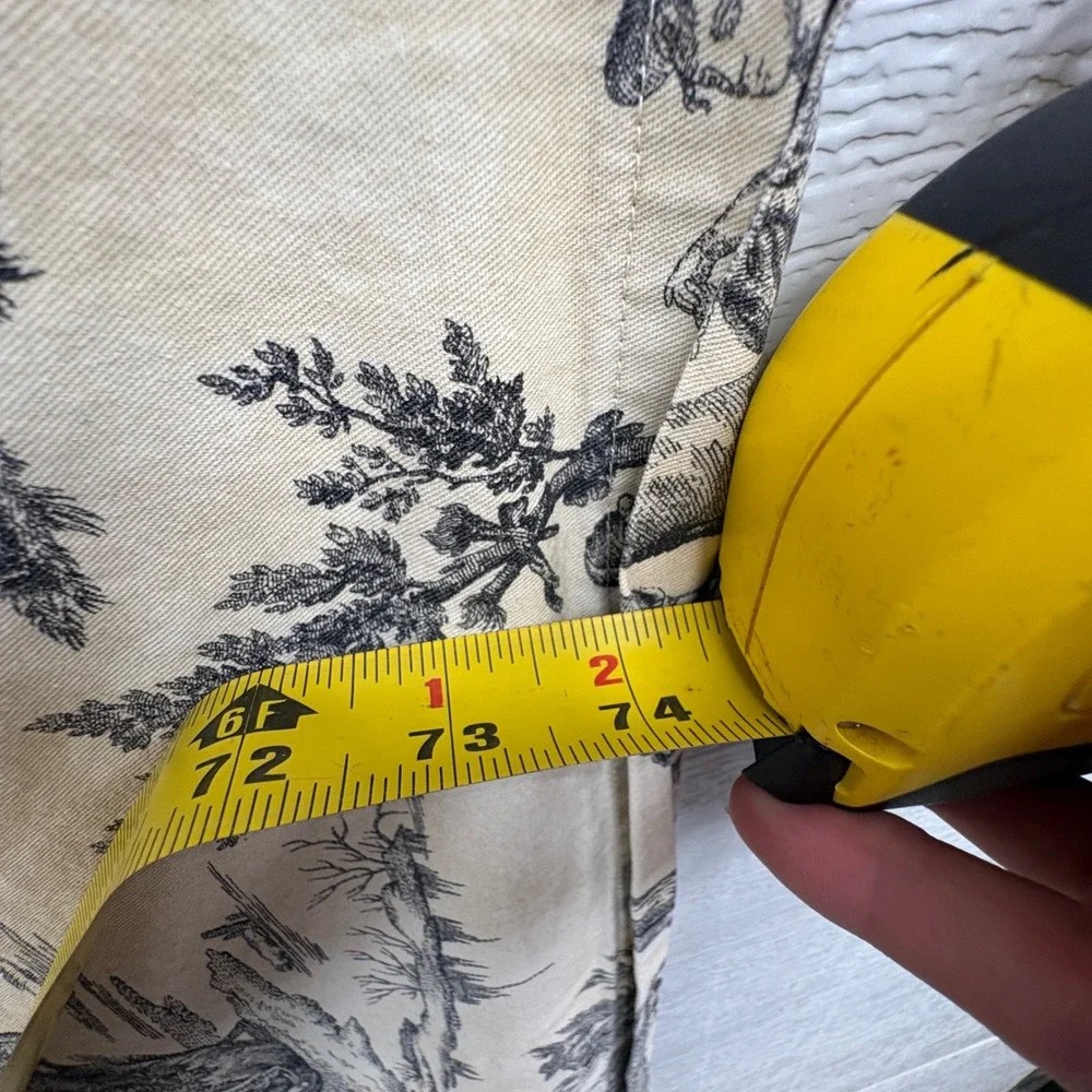 Williams Sonoma Toile de Jouy Tablecloth Cotton Made in Italy Grey‎ Cream
